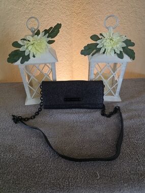 Juicy Coture Glitter Crossbody Clutch Bag - Black